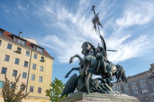 Saint George Slaying the Dragon Statue - Berlin, Germany